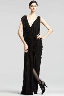 Donna Karan New York Draped Jersey Gown - Lyst