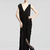 Donna Karan New York Draped Jersey Gown in Black - Lyst