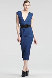 Donna Karan New York Luster Jersey Wrap Dress - Lyst