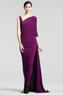 Donna Karan New York Draped Jersey Gown - Lyst