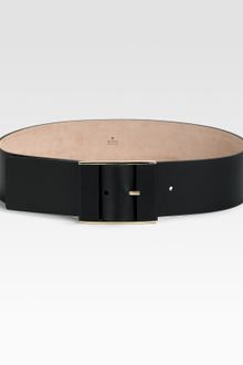 Gucci Leather-Covered Buckle Belt - Lyst