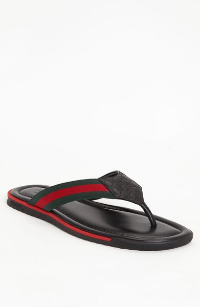 Gucci 'Sl 73 Beach' Flip Flop in Black for Men | Lyst