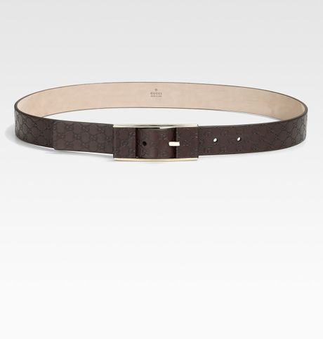 Gucci Micro Guccissima Leather Belt in Brown (chocolate) - Lyst