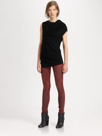 Helmut Lang Helix Jersey Twist Top - Lyst