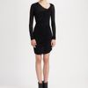 Helmut Lang Slack Ruched Jersey Dress in Black - Lyst