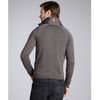 Prada Cotton Zip Front Nylon Inset Cardigan in Gray for Men (grey) - Lyst