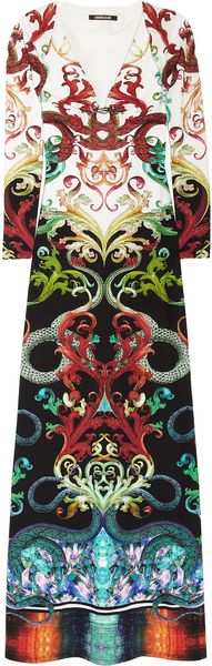 Roberto Cavalli Printed Stretch Jersey Gown - Lyst