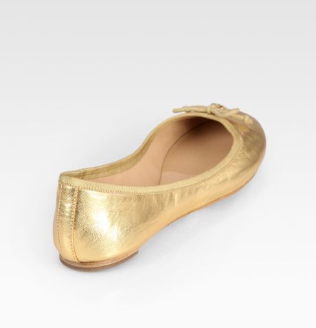 gold flats tory burch