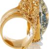Yves Saint Laurent Arty Goldplated Glass Ring in Gold - Lyst