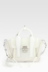 3.1 Phillip Lim Transparent Pashli Mini Mixed Media Satchel