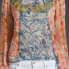 Bcbgmaxazria Long Sleeve Top in Multicolor (pink coral combo) - Lyst