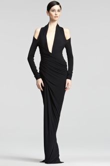 Donna Karan New York Coldshoulder Jersey Gown - Lyst