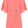 Elizabeth And James Tali Tie Front Kaftan Dress in Pink - Lyst