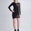 Emilio Pucci Long Sleeve Lace Panel Dress in Black - Lyst