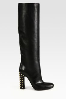 Gucci Jacquelyne Studded Leather Boots - Lyst
