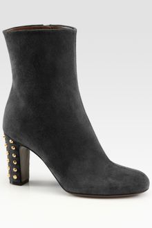 Gucci Jacquelyne Studded Suede Ankle Boots - Lyst