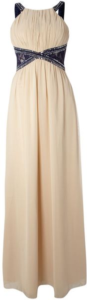 Little Mistress Beaded Halterneck Maxi Dress - Lyst