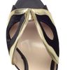 Nicholas Kirkwood Silk Satin Dorsay Pumps with Mask Front in Gold (black gold) - Lyst