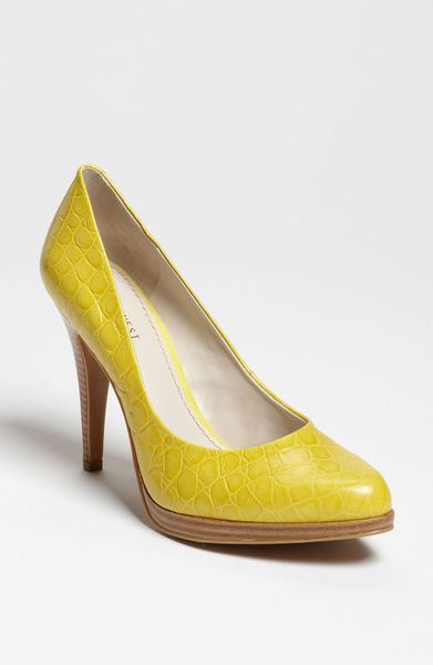 Nine West Rocha Pump in Yellow (maize yellow croc) | Lyst