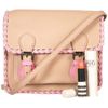 Topshop Neon Whipstitch Satchel in Beige (natural) - Lyst