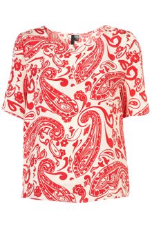 Topshop Paisley Silk Tee By Boutique - Lyst