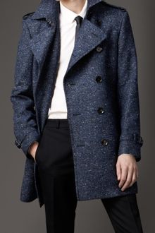 Burberry Midlength Virgin Wool Blend Trench Coat - Lyst