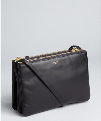 Celine Midnight Lambskin Trio Crossbody Bag - Lyst