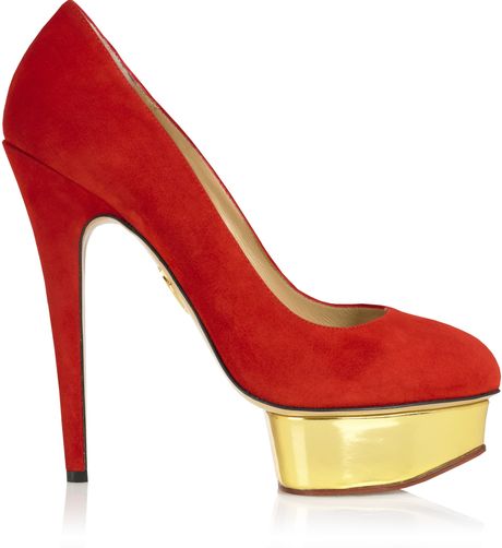 Charlotte Olympia Dolly in Red (gold) - Lyst