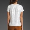 Elizabeth And James Sequin Tomboy Tee in White (ecru) - Lyst