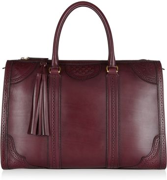 Gucci Duilio Perforated Leather Tote - Lyst
