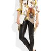 Gucci Printed Silk Blouse in Brown (multicolored) - Lyst