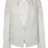 Helmut Lang Contrast Sleeve Tuxedo Blazer in Gray - Lyst