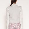 Helmut Lang Contrast Sleeve Tuxedo Blazer in Gray - Lyst