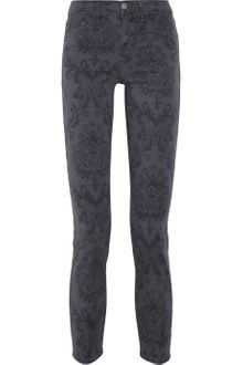 J Brand 835 Cropped Printed Midrise Skinny Jeans - Lyst