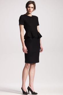 Jil Sander Wooljersey Peplum Dress - Lyst