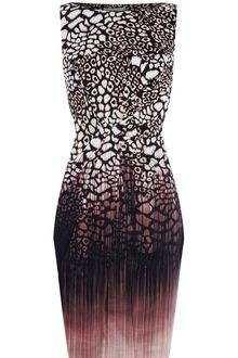 Karen Millen Modern Animal Print Cotton Dress - Lyst