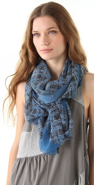Marc By Marc Jacobs Static Plaid Scarf in Blue - Lyst