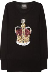 Markus Lupfer Crown Sequined Merino Wool Sweater