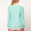Oasis Oasis Contrast Trim Shirt in Blue (aqua) - Lyst