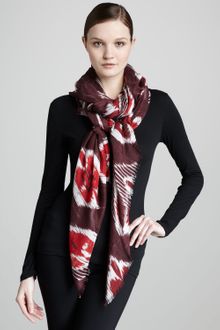 Oscar de la Renta Ikat Print Scarf  - Lyst