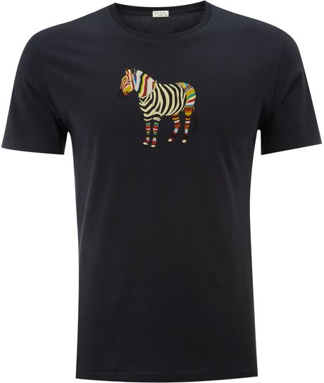 Paul Smith Zebra Print Tshirt in Blue for Men (navy) - Lyst