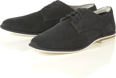 Topman Corse Suede Gibson Shoes in Blue for Men | Lyst