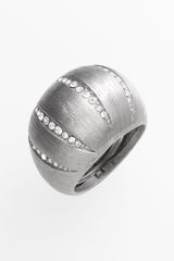Ariella Collection Vertical Stripe Crystal Ring