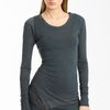 Donna Karan New York Collection Layered Jersey Top in Blue (mineral dk grey) - Lyst
