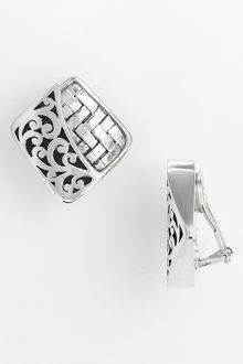 Lois Hill Basket Weave Diamond Shape Clip Earrings - Lyst