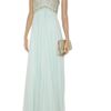 Marchesa Embellished Silk Chiffon Gown in Blue (mint) - Lyst