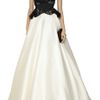 Marchesa Lasercut Silk Twill and Organza Gown in White - Lyst