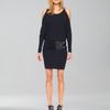 Michael Kors Coldshoulder Belted Dress in Black - Lyst