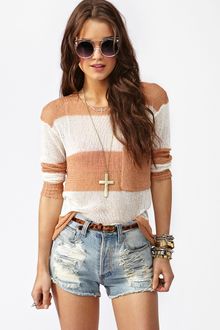 Nasty Gal Shoreline Knit Nude - Lyst