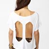 Nasty Gal Diamond Back Tee White in White - Lyst